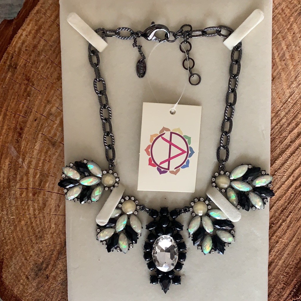 Amrita Singh Moonstone Black Jasmine Necklace 43$